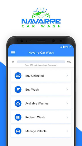 Android application Navarre Carwash screenshort