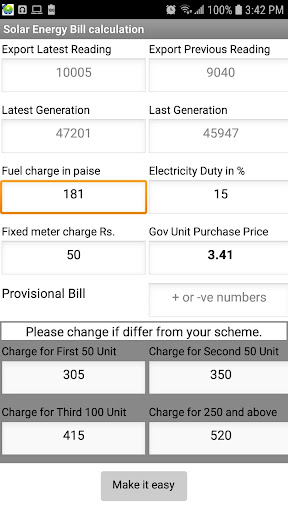 Solar home plant saving calcul Screen 2