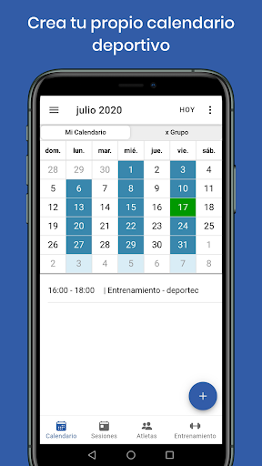 Android application SportPlanner screenshort