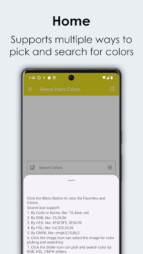 Android application Basco Paint Colors screenshort