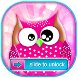 Pink Owl Lock Screen Theme icon