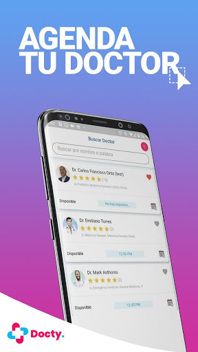 Android application Docty-Salud digital para todos screenshort