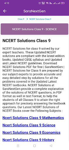 Class 9 Science Ncert Solution Screen 3
