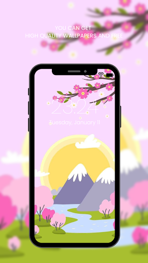 Screenshot of Kawaii Pastel Wallpaper