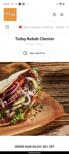 Android application Today Kebab Chester screenshort