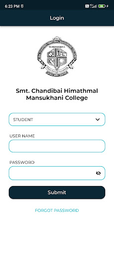 Android application CHM College - ACADMIN screenshort