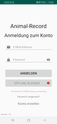 Android application Animal-Record screenshort