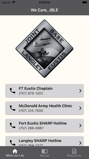 Android application WeCare, JBLE screenshort