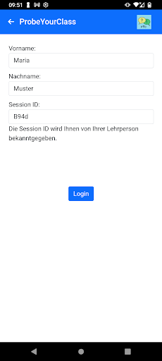 Android application ProbeYourClass screenshort