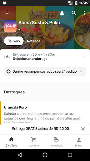 Android application Aloha Sushi screenshort