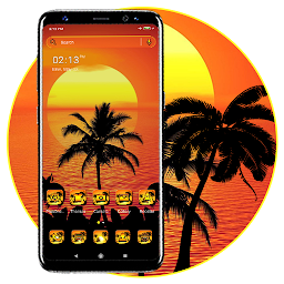 Icon image Sunset Palm Tree Theme