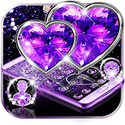 Purple Diamond Heart Theme  Icon