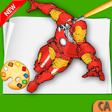Iron-man Coloring pages :Superheroes Coloring book icon