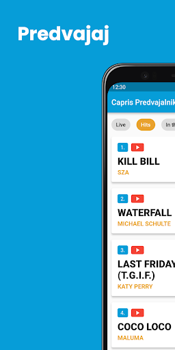 Android application Capris Predvajalnik | Radio screenshort