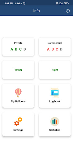 Android application EASA Balloon Logbook screenshort