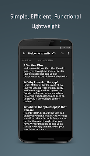 Writer Plus (Write On the Go)  APK screenshots 4