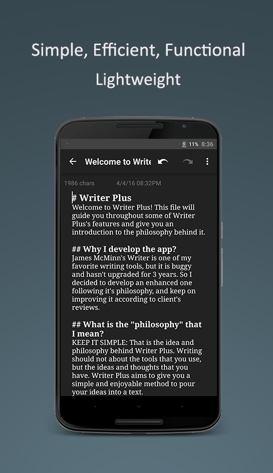 Writer Plus (Write On the Go) screenshot 4