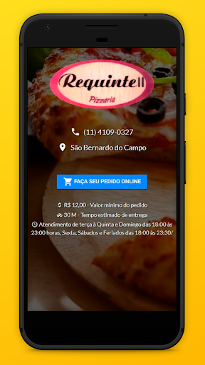 Android application Requinte II Pizzaria screenshort