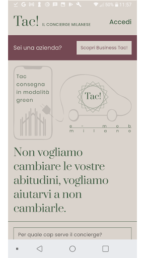 TAC! CONCIERGE Screen 2