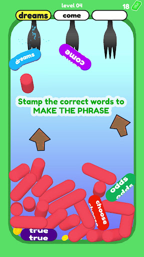 Android application Make The Phrase screenshort
