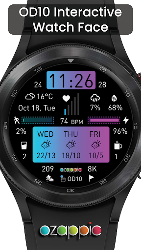 Android application OD10 Interactive Watch Face screenshort