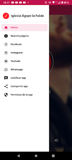 Android application Iglesia Ágape La falda screenshort