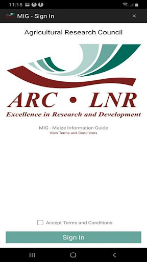 Android application MIG - Maize Information Guide screenshort