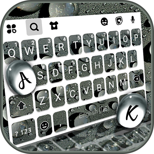 Water Drop Rainy Keyboard Back logo
