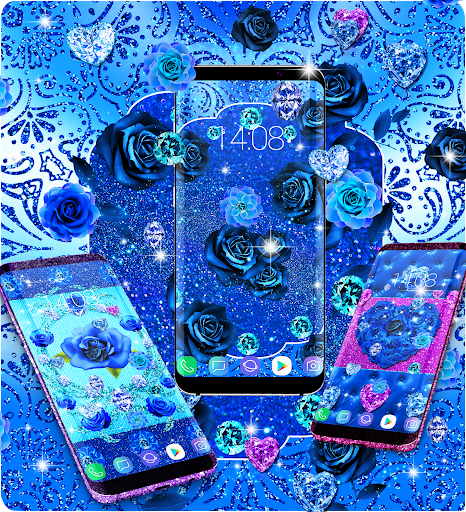 Royal Blue Diamonds And Roses Live Wallpaper By Live Wallpapers 21 Google Play Japan Searchman App Data Information