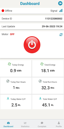 Android application Paarth Pump Remote Monitoring screenshort