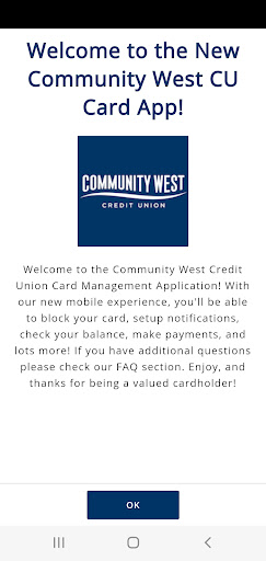 Android application CWCU Cards screenshort