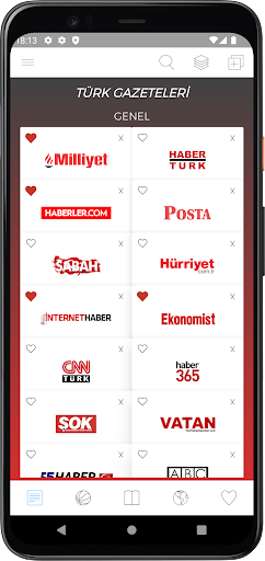 Android application Türkiye Gazeteleri screenshort