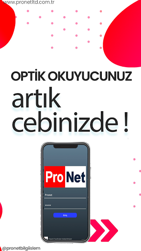 Android application ProNet Mobil Okuma screenshort