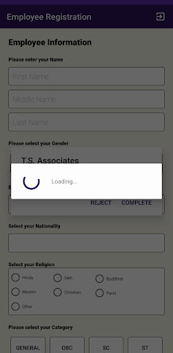 Android application T S Associates - Job solutions screenshort