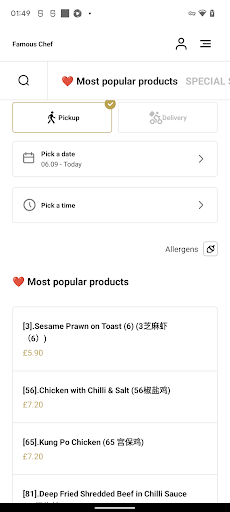 Famous Chef Screen 3