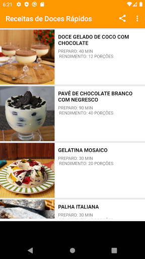 Receitas de Doces Rápidos Screen 3
