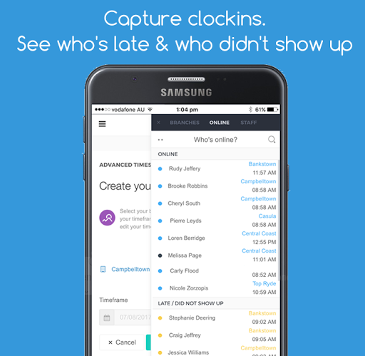 Android application Time & Attendance by Sassco screenshort