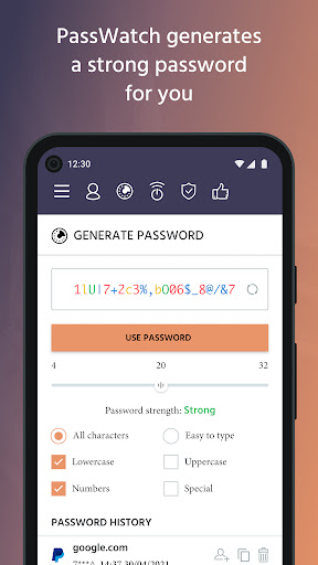 Screenshot of PassWatch -  Password Manager