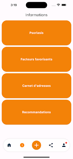 Android application PsoriApp screenshort
