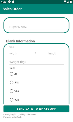 Quality Sales Order Screen 2