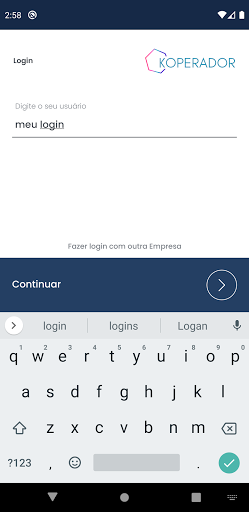 Android application Koperador screenshort