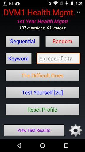 DVM 1st Yr Quiz - Health Mgmt. Screen 2