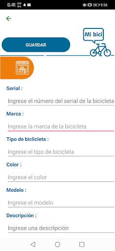 MiBici Screen 3
