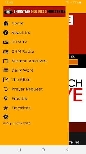 Christian Holiness Ministries Screen 3