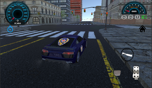 Electric American Police Sports Car Police Game