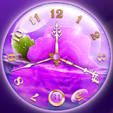 Purple Clock Live Wallpaper icon