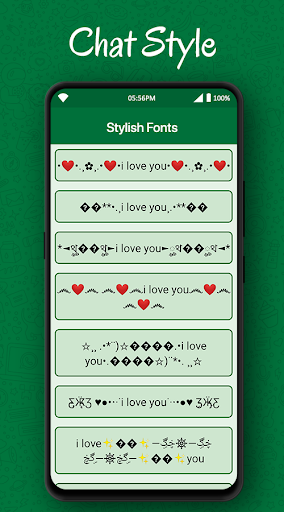 Android application Chat Style for WhatsApp :Fonts screenshort