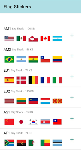 Android application Flag Stickers screenshort