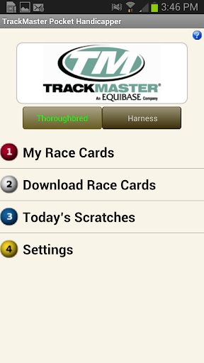TrackMaster Pocket Handicapper Screen 2