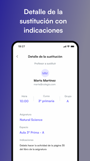 Nuela Horarios y sustituciones